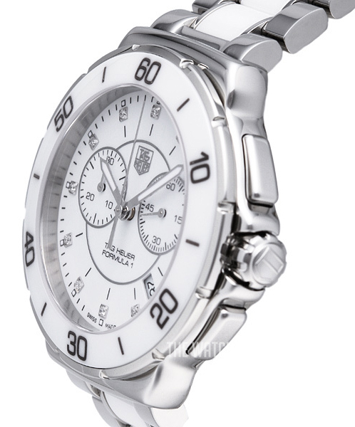 TAG Heuer Formula 1 Steel And Ceramic Chronograph Diamonds Quartz (battery powered) Ladies Racing watch CAH1211.BA0863