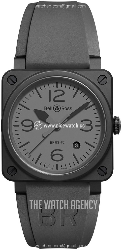 Bell & Ross Instruments Automatic winding Men's dress watch BR-03-92-COMMANDO-CERAMIC