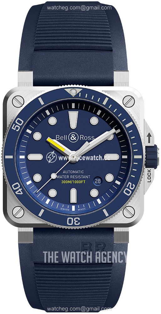 Bell & Ross Instruments Automatic winding Men's Dress / Sport BR-03-92-DIVER-BLUE