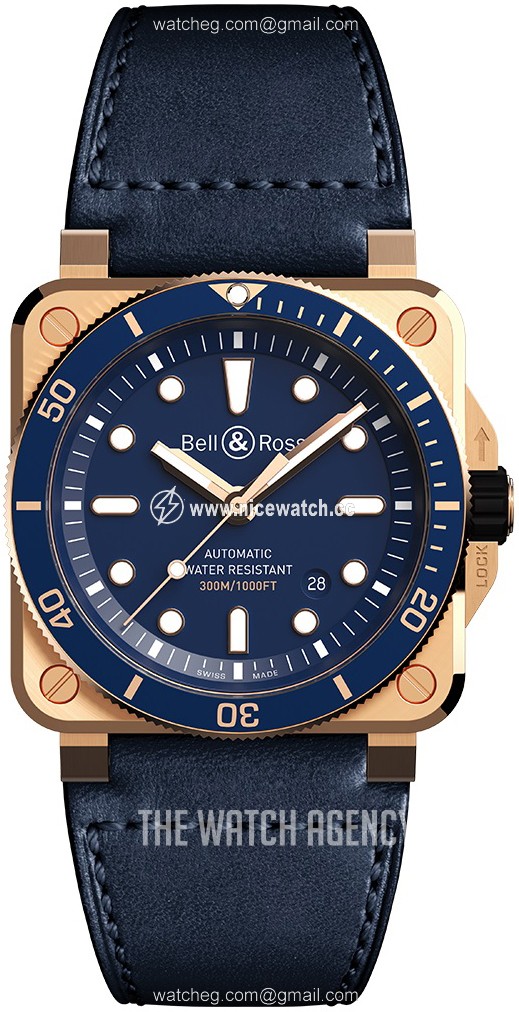Bell & Ross Instruments Automatic winding Men's Dress / Sport BR-03-92-DIVER-BRONZE-BLUE