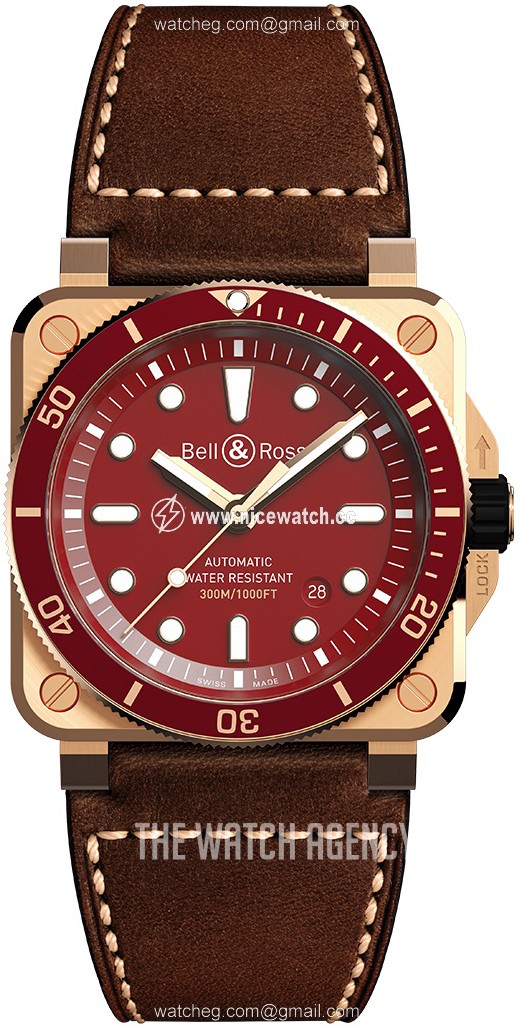 Bell & Ross Instruments Automatic winding Men's Dress / Sport BR-03-92-DIVER-RED-BRONZE