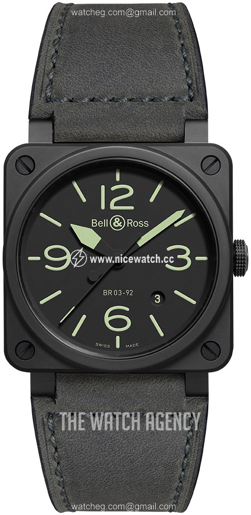 Bell & Ross Br 03-92 Automatic winding Men's dress watch BR-03-92-NIGHTLUM