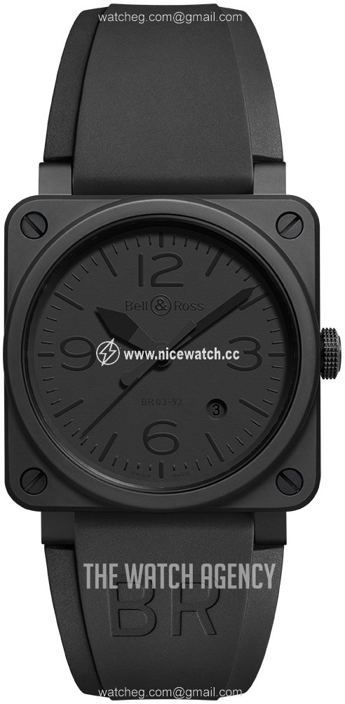 Bell & Ross Br 03-92 Automatic winding Men's dress watch BR-03-92-PHANTOM-CERAMIC