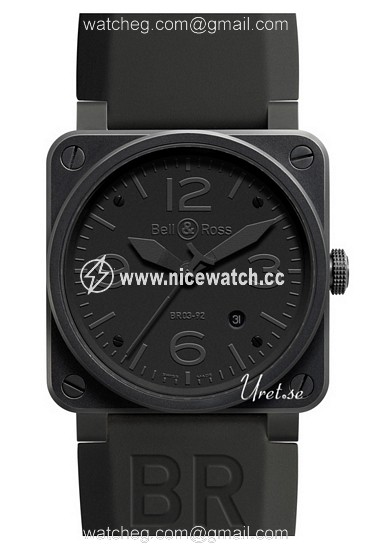 Bell & Ross Aviation Automatic winding Men's Pilots watch BR 03-92 Phantom