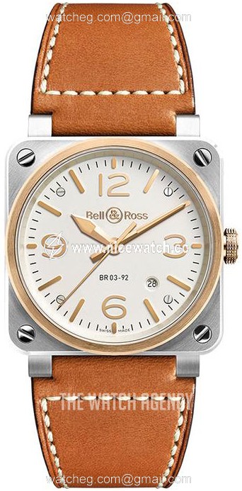 Bell & Ross Br 03-92 Automatic winding Men's dress watch BR-03-92-STEEL-ROSE-GOLD