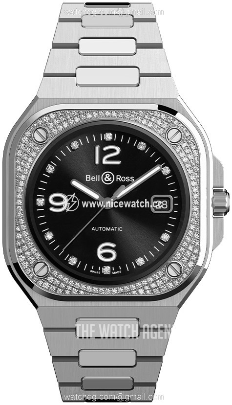 Bell & Ross Br 05 Automatic winding Men's dress watch BR-05-DIAMOND-STEEL-BRACELET