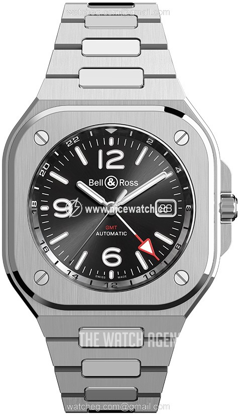 Bell & Ross Br 05 Automatic winding Men's dress watch BR-05-GMT-STEEL-BRACELET