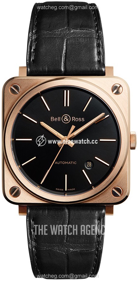 Bell & Ross Br S 92 Automatic winding Unisex dress watch BR-S-ROSE-GOLD