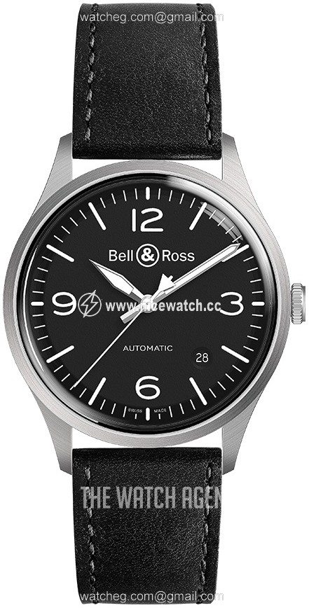 Bell & Ross Vintage Automatic winding Unisex dress watch BR-V1-92-BLACK-STEEL