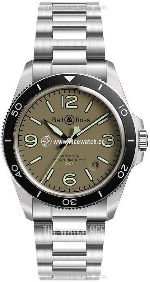 Bell & Ross Vintage Automatic winding Men's Dress / Sport BR-V2-92-MILITARY-GREEN-SST