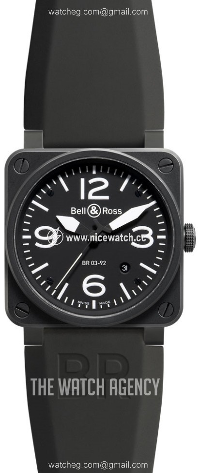 Bell & Ross Br 03-92 Automatic winding Men's watch BR0392-BL-CA
