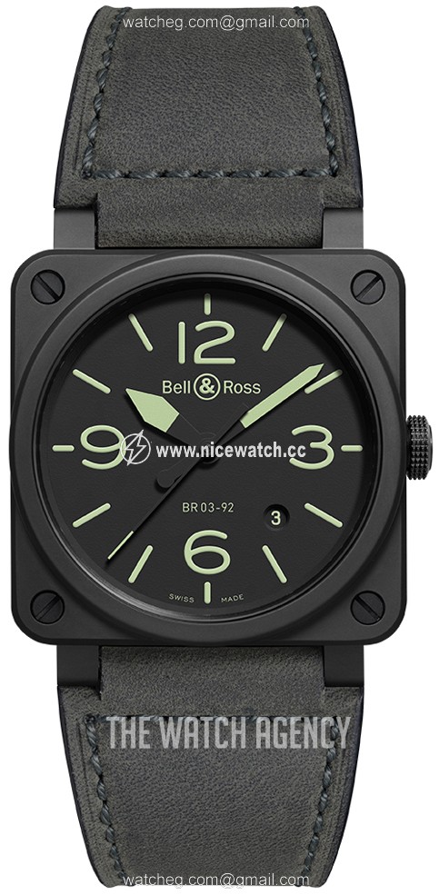 Bell & Ross Br 03-92 Automatic winding Men's dress watch BR0392-BL3-CE-SCA