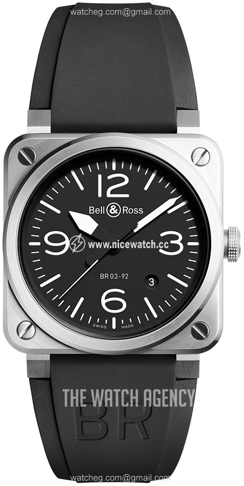 Bell & Ross Br 03-92 Automatic winding Men's dress watch BR0392-BLC-ST