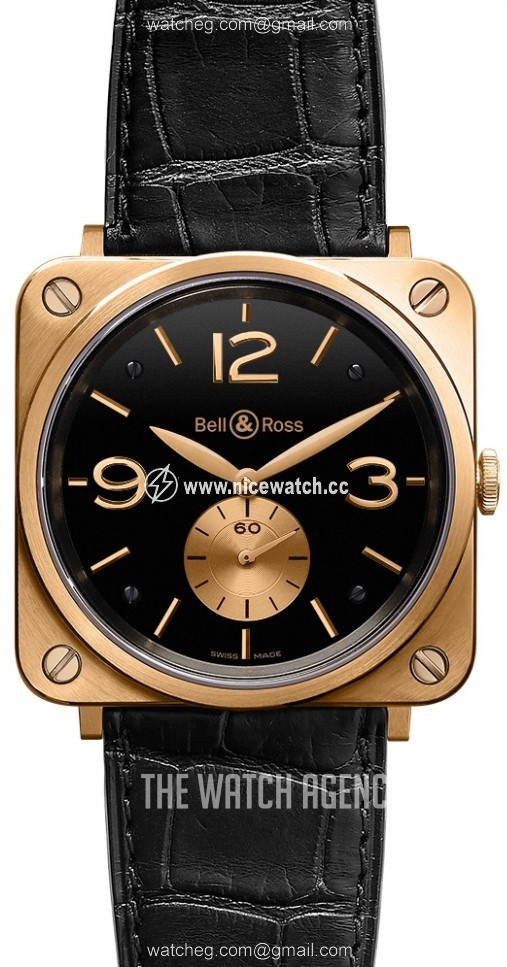 Bell & Ross BR S Mecanique Mechanical, hand-wound Men's watch BRS-PKGOLD-BLACK_D