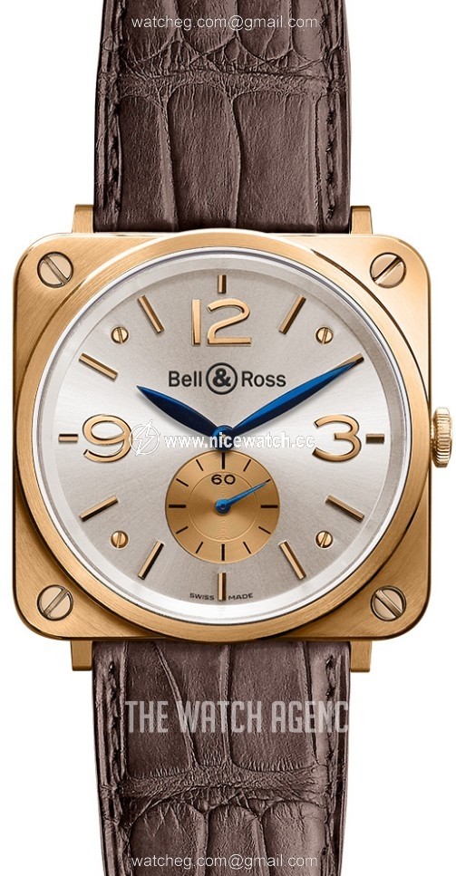 Bell & Ross BR S Mecanique Mechanical, hand-wound Men's watch BRS-PKGOLD-PEARL_D