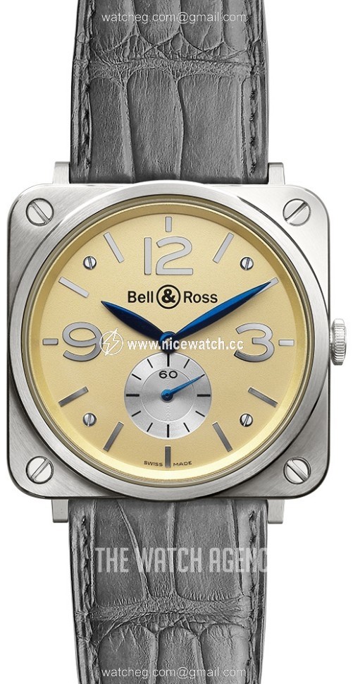 Bell & Ross BR S Mecanique Mechanical, hand-wound Men's watch BRS-WHGOLD-IVORY_D
