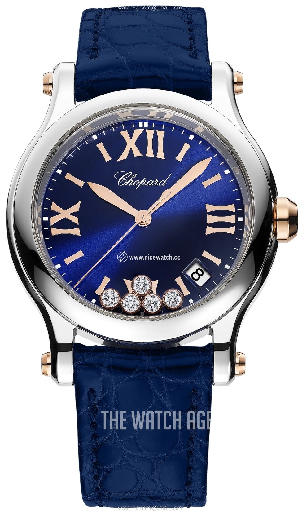 Chopard Happy Sport Quartz (battery powered) Ladies Dress / Sport 278582-6012
