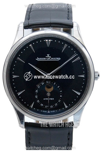Jaeger LeCoultre Master Ultra Thin Moon Stainless Steel Automatic winding Men's dress watch 1368470