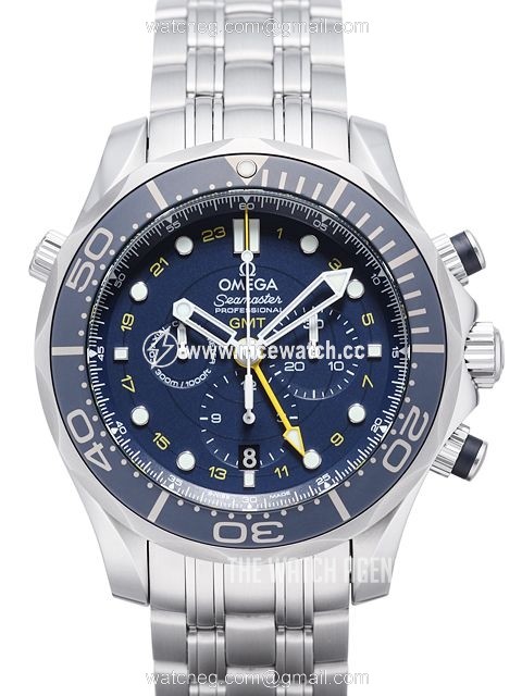 Omega Seamaster Diver 300m Co-Axial GMT Chronograph 44mm Automatic winding Men's divers watch 212.30.44.52.03.001
