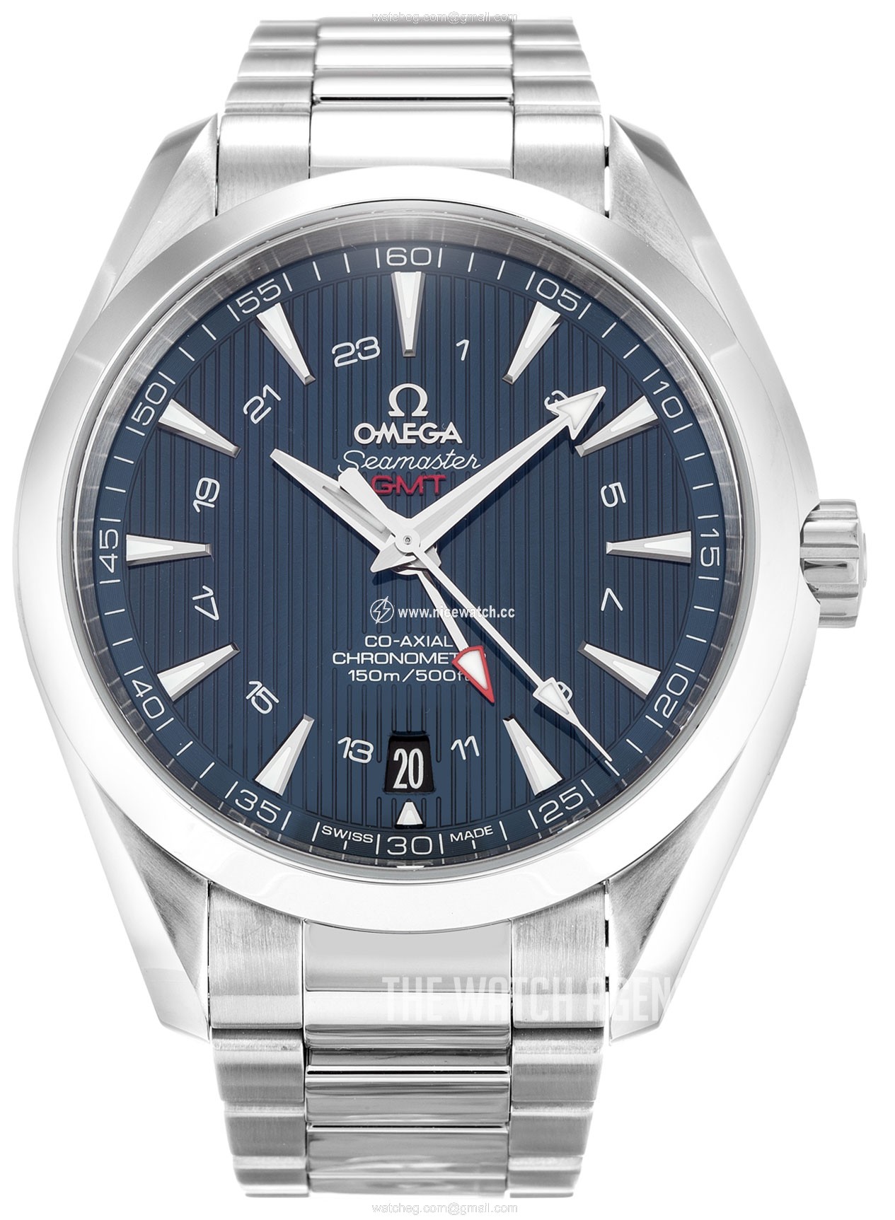Omega Seamaster Aqua Terra 150m Co-Axial GMT 43mm Automatic winding Men's dress watch 231.10.43.22.03.001