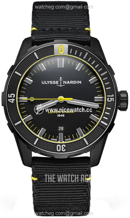 Ulysse Nardin Diver Automatic winding Men's Dress / Sport 8163-175LE-92-LEMONSHARK